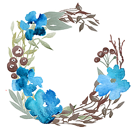 水藍(lán)花圈psd源文件