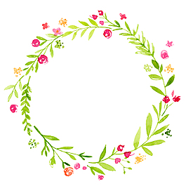 水粉花圈psd源文件