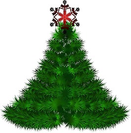 綠色圣誕樹元素