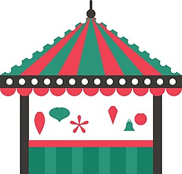 手繪彩色線條建筑元素