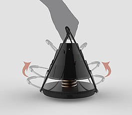 黑色锥型电子科技产品JPG