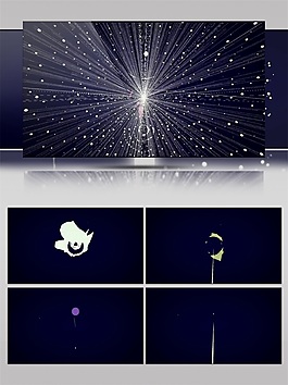 黑色唯美星空高清視頻素材