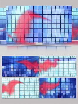 蓝色光感马赛克高清视频素材