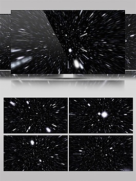 深夜雪花飘落高清视频素材