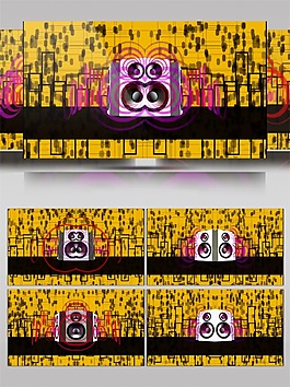 黃色音箱高清視頻素材