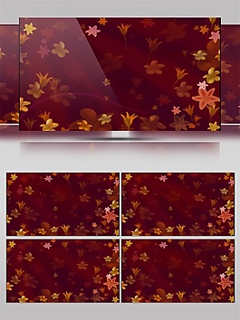 紅色夢幻楓葉高清視頻素材