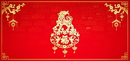 紅色精美春節(jié)背景素材