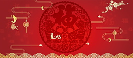 2018狗年紅色元旦背景素材