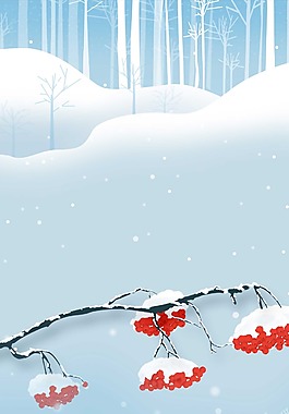 浪漫森林雪地背景