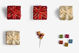 金色紅色節(jié)日禮盒psd源文件