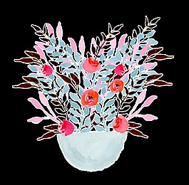 艺术插花透明装饰素材