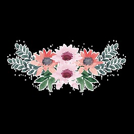 四散花蕊透明装饰素材