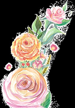 花粉奶油透明裝飾素材