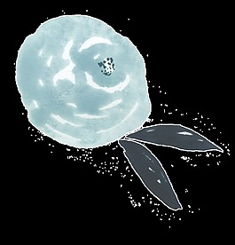 水藍(lán)花蕊透明裝飾素材