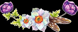 紫色花蕊透明裝飾素材