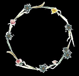 簡(jiǎn)約樹(shù)枝花環(huán)透明裝飾素材