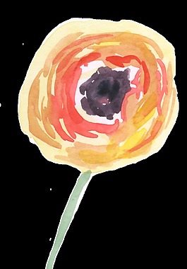 森系少女簡約花束透明裝飾素材
