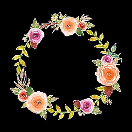 秋季花環(huán)透明裝飾素材