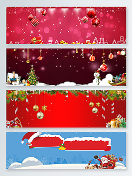 歐式喜慶圣誕節(jié)banner背景