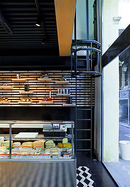 簡約時尚灰色調(diào)甜品店裝修效果圖