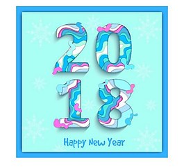 2018年新年文本设计ai矢量