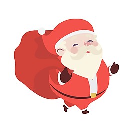 開心的卡通圣誕老人