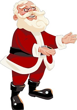 簡約圣誕老人PNG元素