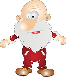 禿頭圣誕老人PNG元素