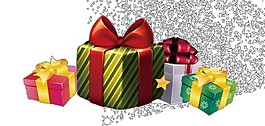 簡(jiǎn)約圣誕禮物PNG元素