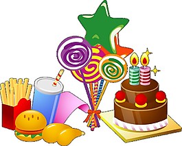 彩色卡通圣誕裝飾元素PNG