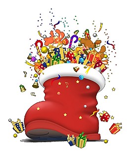 裝滿禮物的圣誕襪PNG元素