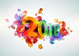 3D2018文本的抽象设计矢量