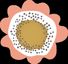 黑斑花蕊扁平化矢量素材
