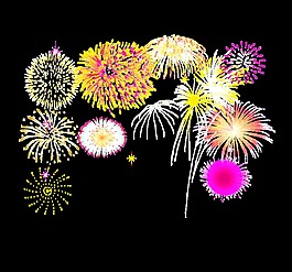喜庆节日烟花装饰素材