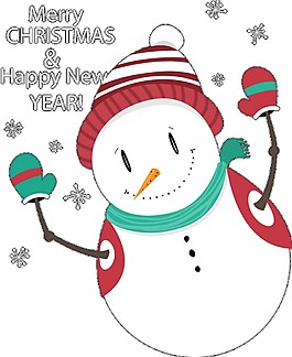 可愛圣誕節(jié)雪人元素