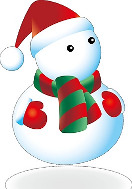 可愛卡通圣誕雪人元素