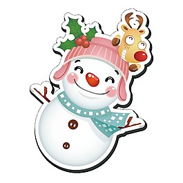 卡通可愛雪人PNG元素
