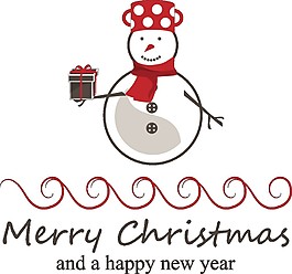 卡通圣誕雪人PNG元素