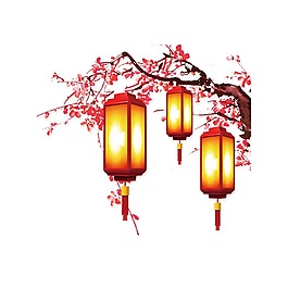 喜慶燈籠春節(jié)元素