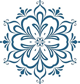 簡約線條花紋元素