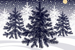 圣誕樹雪景圣誕節(jié)