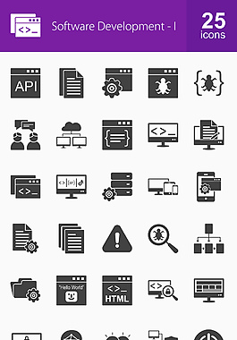50个软件开发的应用图标