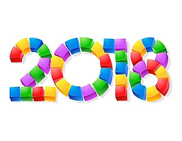 手繪立體2018元素
