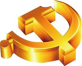 立體黨旗圖標(biāo)元素