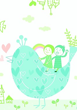 卡通小清新背景装饰