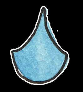 晶藍(lán)水滴透明裝飾素材