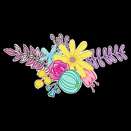 春季植物花卉透明裝飾素材