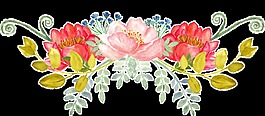 芬芳花卉透明裝飾素材