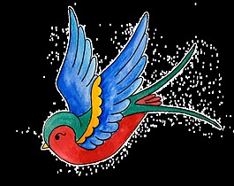 藍(lán)翅冰鳥透明裝飾素材