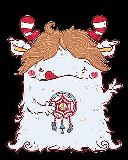 卡通萌系動物透明裝飾素材